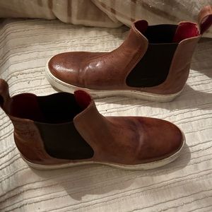 BED STU Whitney High Top Leather Slip-On Sneakers Rustic Tan Size 9.5